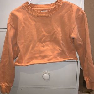 urban outfitters cropped orange sweater